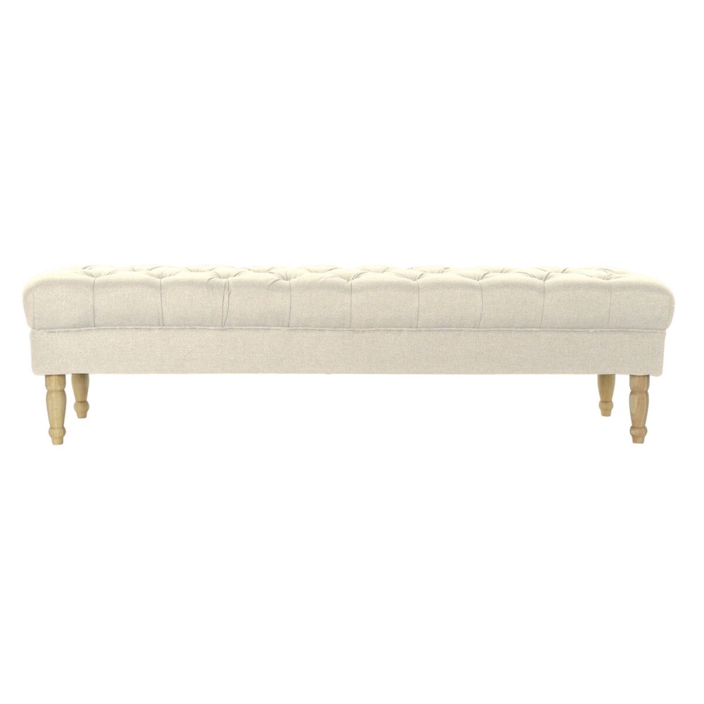 Banquette Home ESPRIT Crème Polyester Bois