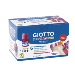 Gouache Giotto Decor Multicouleur Blanc 25 ml (6 Pièces)