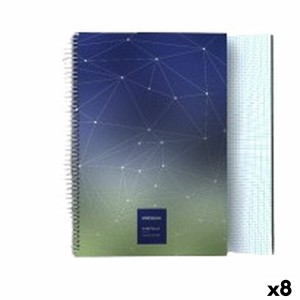 Cahier Grafoplas Multicouleur Din A4 80 Volets 21,5 x 31,5 cm (8 Unités)