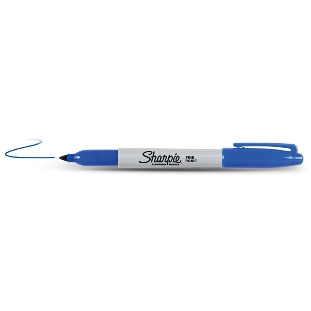 Dauermarker Sharpie Fine Point Blau (12 Stück)