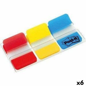 Haftnotizen Post-it Bunt 22 Blatt 25 x 38 mm (6 Stück)