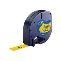 Ruban Laminé pour Etiqueteuses Dymo 91202 12 mm LetraTag® Noir Jaune (10 Unités)