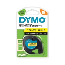 Ruban Laminé pour Etiqueteuses Dymo 91202 12 mm LetraTag® Noir Jaune (10 Unités)