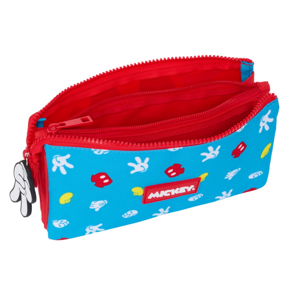 Zweifaches Mehrzweck-Etui Mickey Mouse Clubhouse Fantastic Blau Rot 22 x 12 x 3 cm