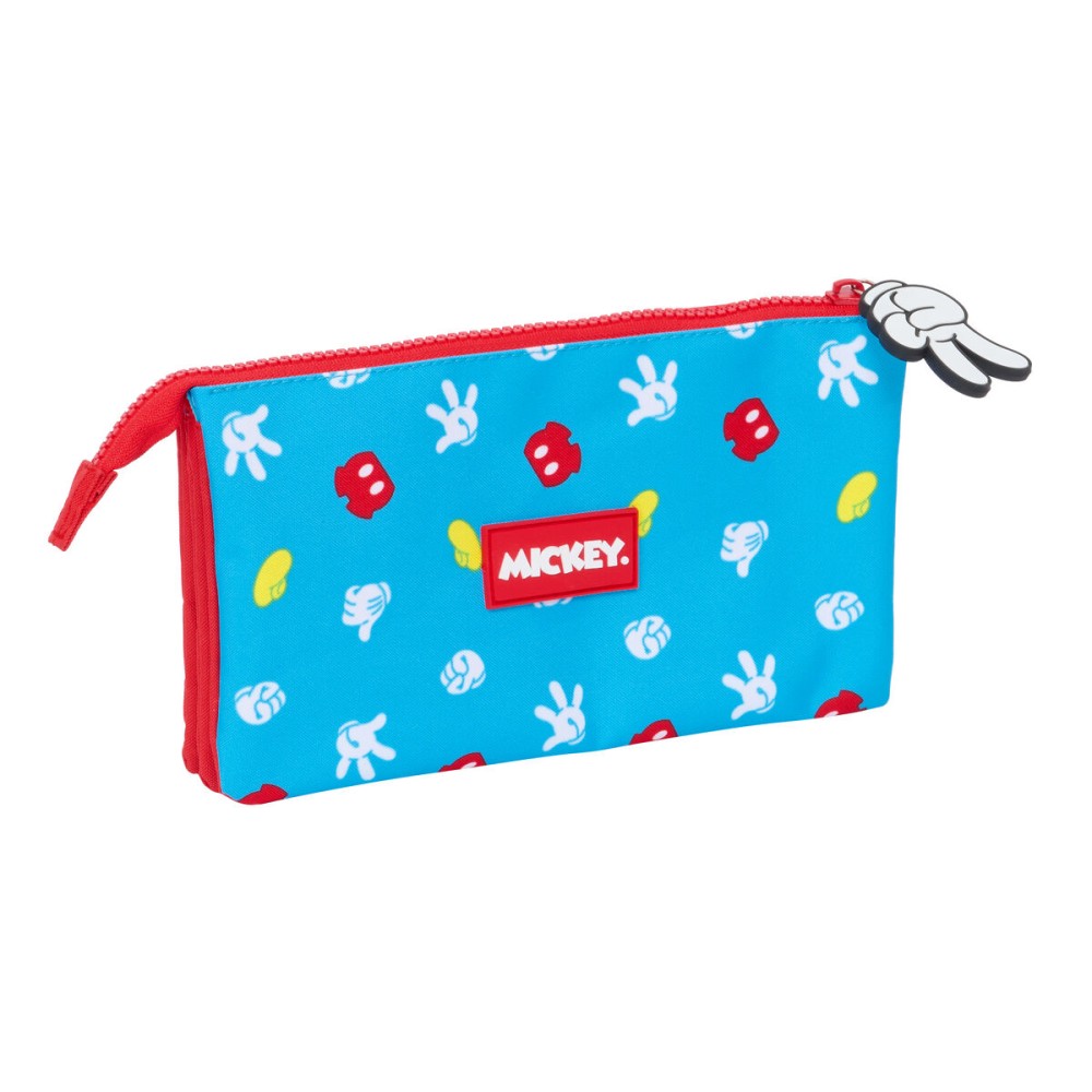 Trousse Fourre-Tout Double Mickey Mouse Clubhouse Fantastic Bleu Rouge 22 x 12 x 3 cm