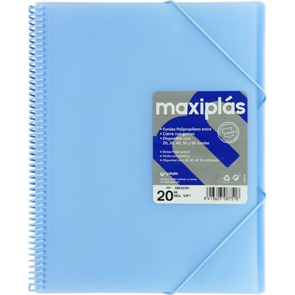 Classeur Grafoplas Bleu A4 (6 Unités)