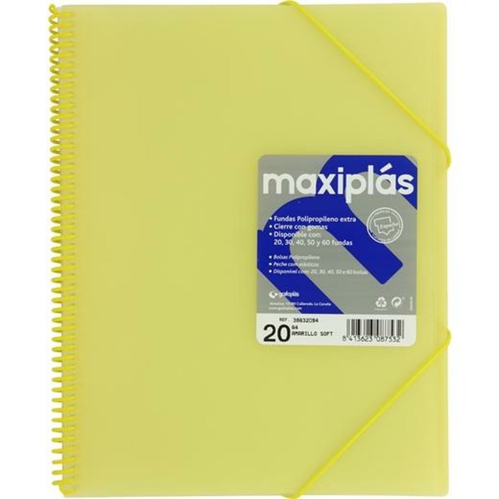 Classeur Grafoplas Jaune A4 (6 Unités)