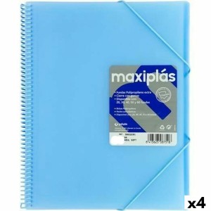 Classeur Grafoplas Bleu A4 (4 Unités)