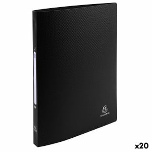 Reliure à anneaux Exacompta Noir A4 (20 Unités)