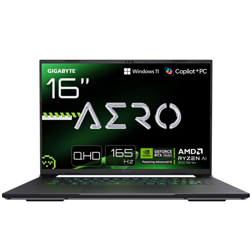 Ordinateur Portable Gigabyte AERO X16 1VH93ESC64DH Copilot+ 16" 32 GB RAM 1 TB 1 TB SSD AMD Ryzen AI 9 HX 370 Nvidia Geforce RTX