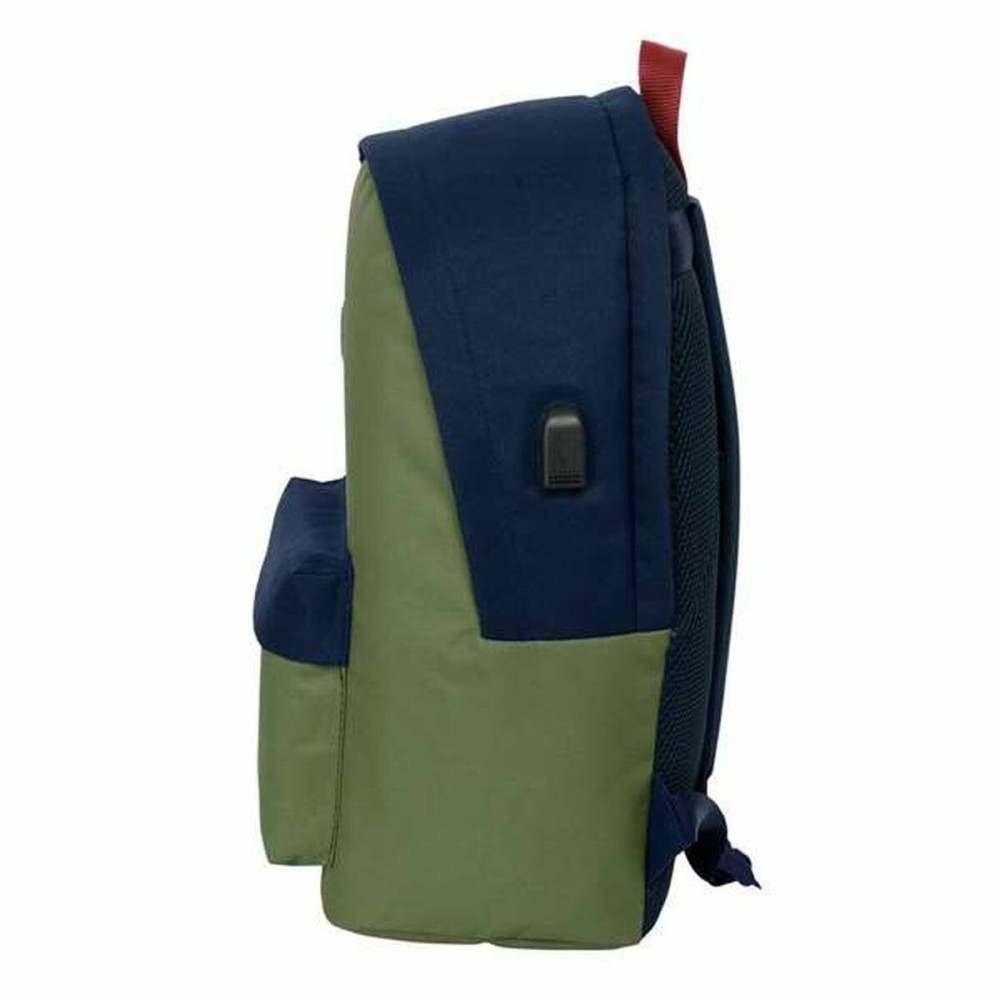 Schulrucksack El Pulpo Marineblau Khaki 31 x 44 x 18 cm