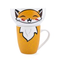 Set of Mugs Quid Zoo Multicolour Ceramic Fox