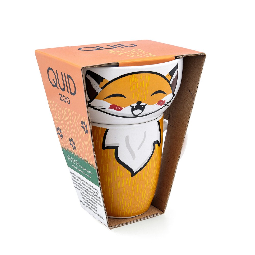 Set of Mugs Quid Zoo Multicolour Ceramic Fox