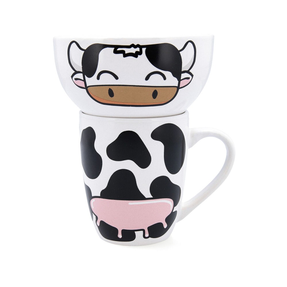 Set of Mugs Quid Zoo Multicolour Ceramic Cow