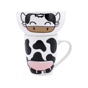 Set of Mugs Quid Zoo Multicolour Ceramic Cow