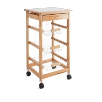 Multi-purpose Cart Quid Garbo Brown Wood 37 x 37 x 76 cm