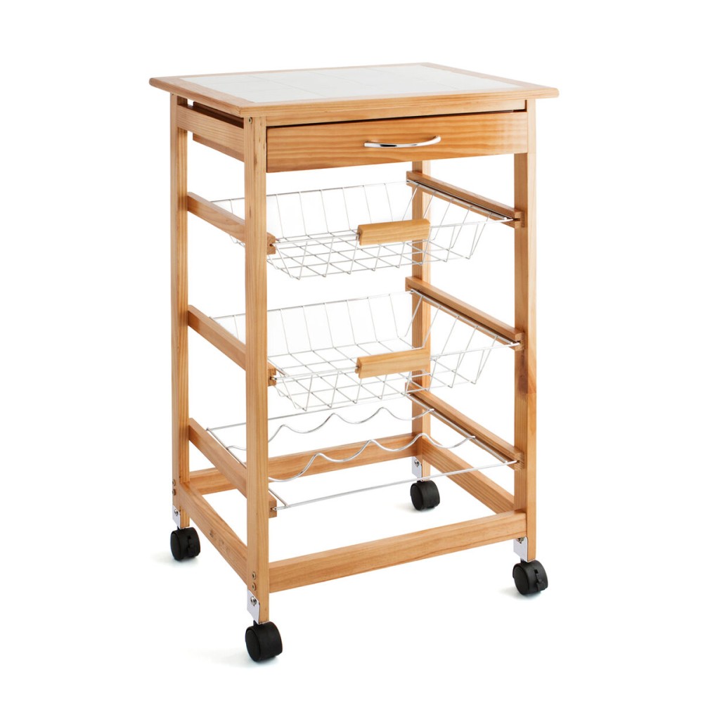 Chariot Multi-usages Quid Garbo Marron Bois 47 x 37 x 76 cm