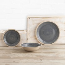 Assiettes Quid Baltic Gris Céramique 18 Pièces