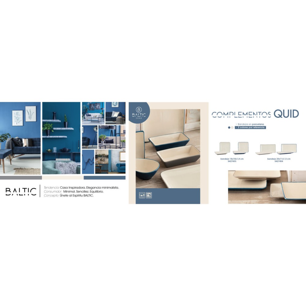 Assiettes Quid Baltic Gris Céramique 18 Pièces