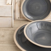 Assiettes Quid Baltic Gris Céramique 18 Pièces