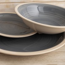 Assiettes Quid Baltic Gris Céramique 18 Pièces