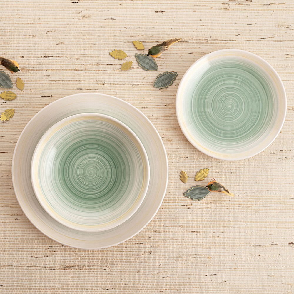 Assiettes Quid Velvet Vert Céramique 18 Pièces