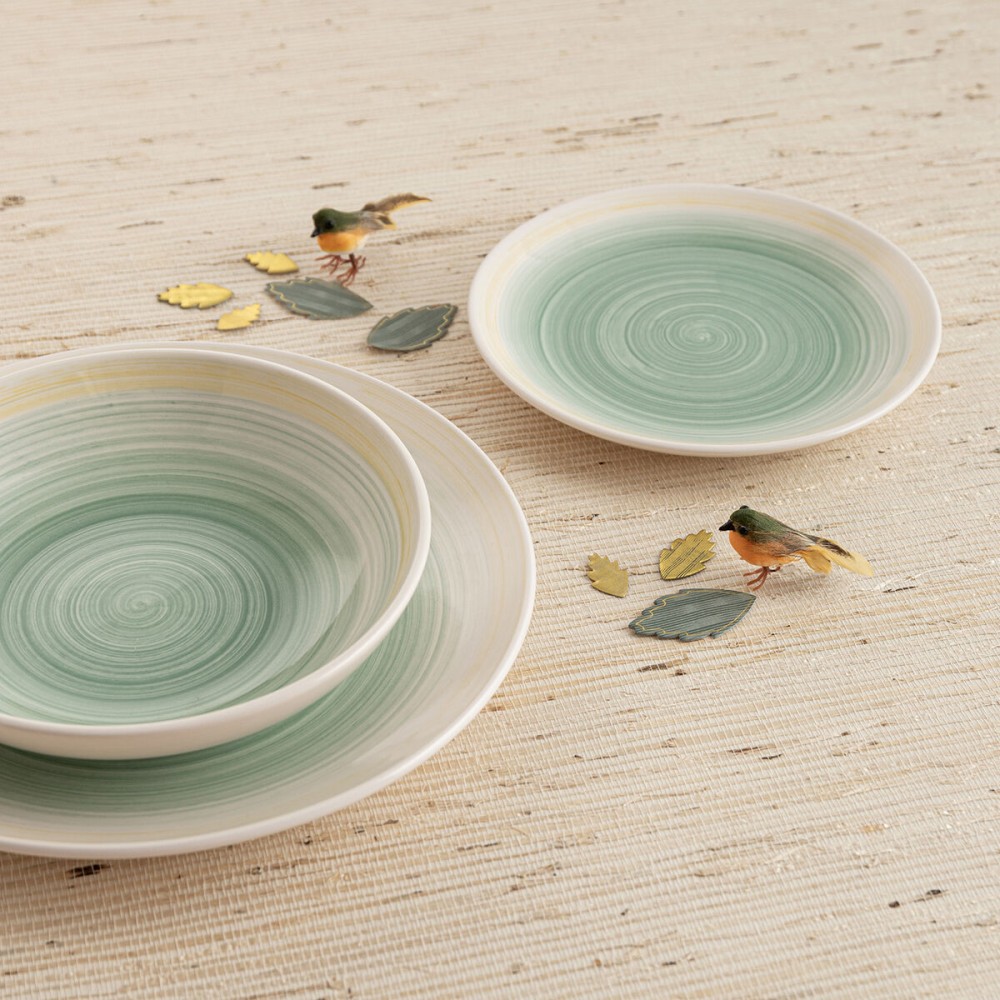 Assiettes Quid Velvet Vert Céramique 18 Pièces