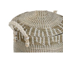 Set de basket Home ESPRIT Blanc Naturel Herbier marin (5 Pièces)