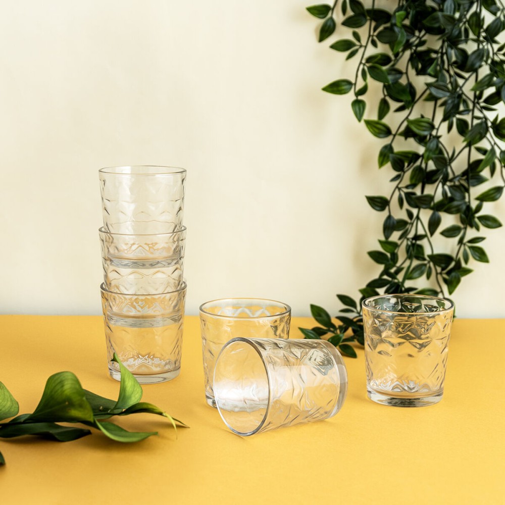 Verre d'eau Quid Rombos Transparent verre 260 ml (6 Unités)