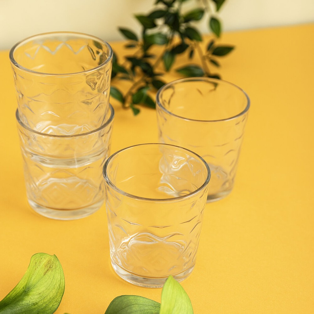 Verre d'eau Quid Rombos Transparent verre 260 ml (6 Unités)