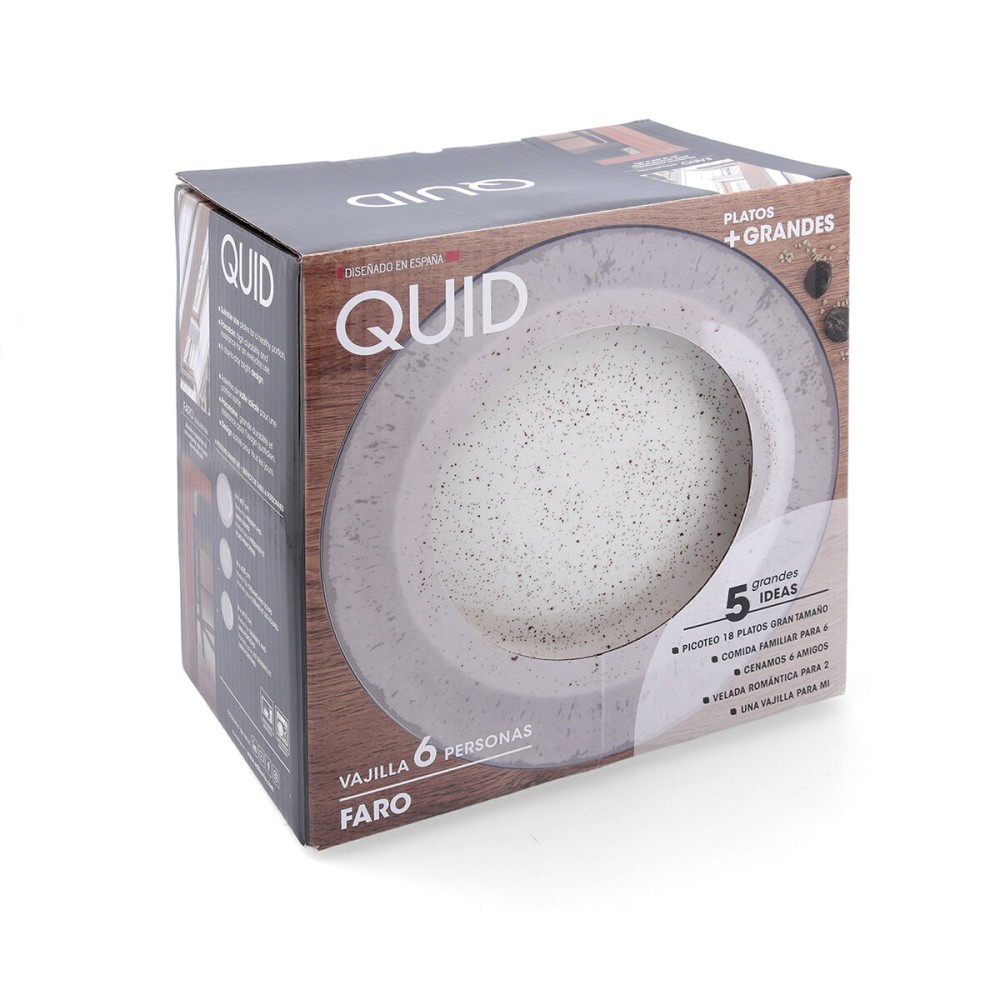 Assiettes Quid Faro Blanc Céramique 18 Pièces