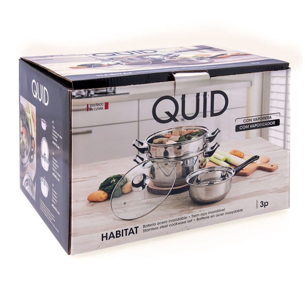Topfset Quid Habitat Stahl 3 Stücke