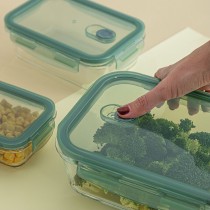 Lunchbox-Set Quid Minimal grün Glas 330 ml 800 ml 1,8 L 3 Stücke