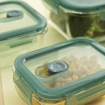 Ensemble de Boîtes à Lunch Quid Minimal Vert verre 330 ml 800 ml 1,8 L 3 Pièces