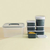 Ensemble de contenants de cuisine hermétiques empilables Quid Minimal 7 Pièces
