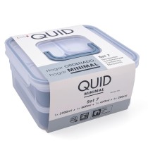 Ensemble de contenants de cuisine hermétiques empilables Quid Minimal 7 Pièces