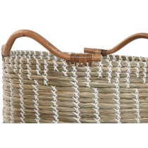 Set de basket Home ESPRIT Blanc Naturel Herbier marin (3 Pièces)