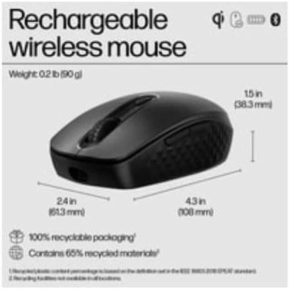 Schnurlose Mouse HP 8F1Y4AA Schwarz 4000 dpi