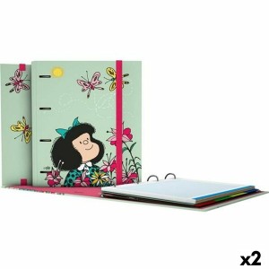 Ring binder Mafalda Carpebook Green A4 (2 Units)