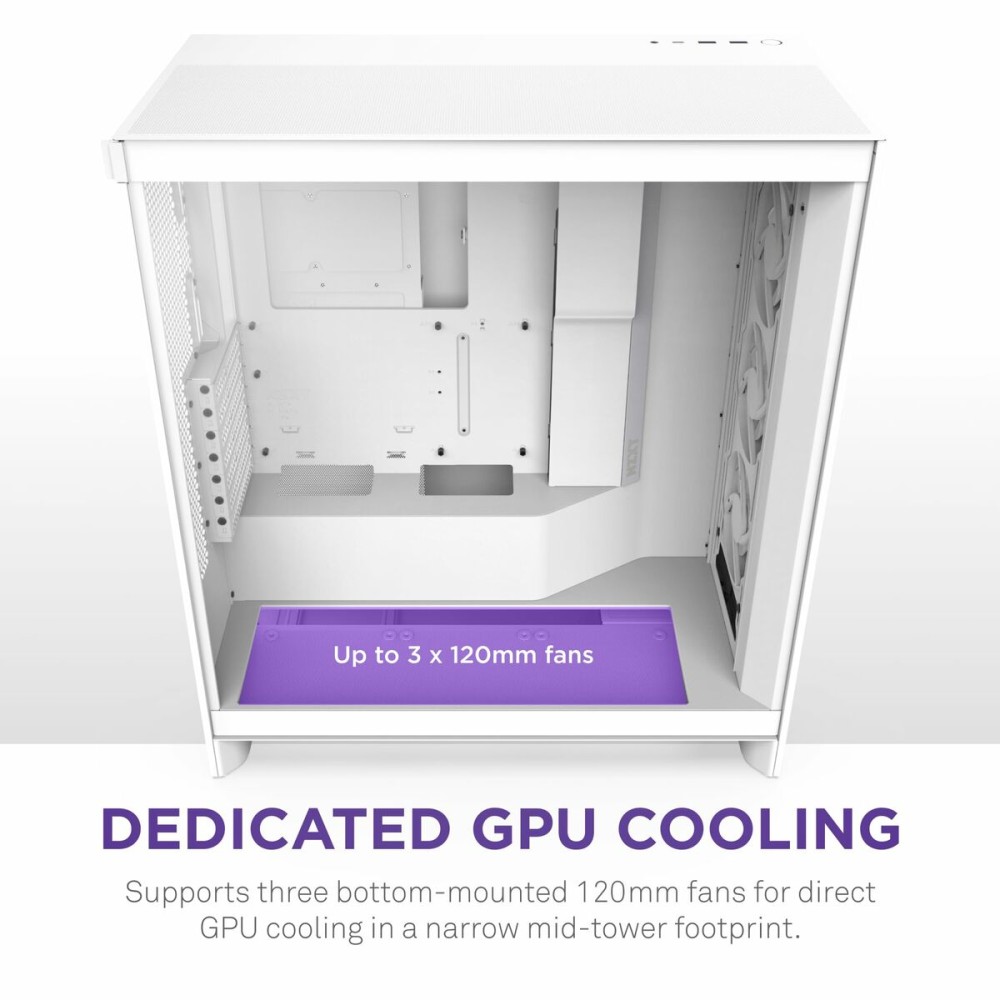 Boîtier ATX semi-tour NZXT H7 Flow RGB Midi Blanc