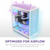 Boîtier ATX semi-tour NZXT H7 Flow RGB Midi Blanc