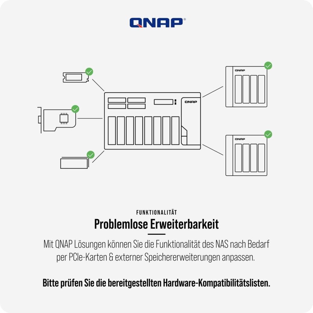 NAS-Netzwerk-Speicher Qnap TS-664 Schwarz