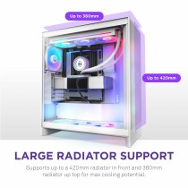 Boîtier ATX semi-tour NZXT H7 Flow RGB Midi Blanc