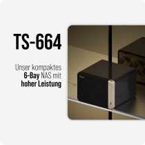 NAS Network Storage Qnap TS-664 Black