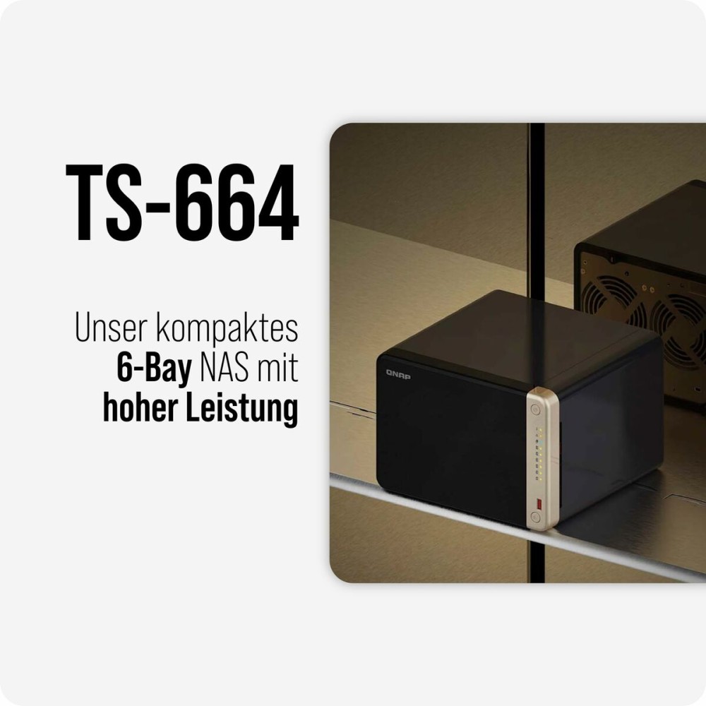 NAS-Netzwerk-Speicher Qnap TS-664 Schwarz