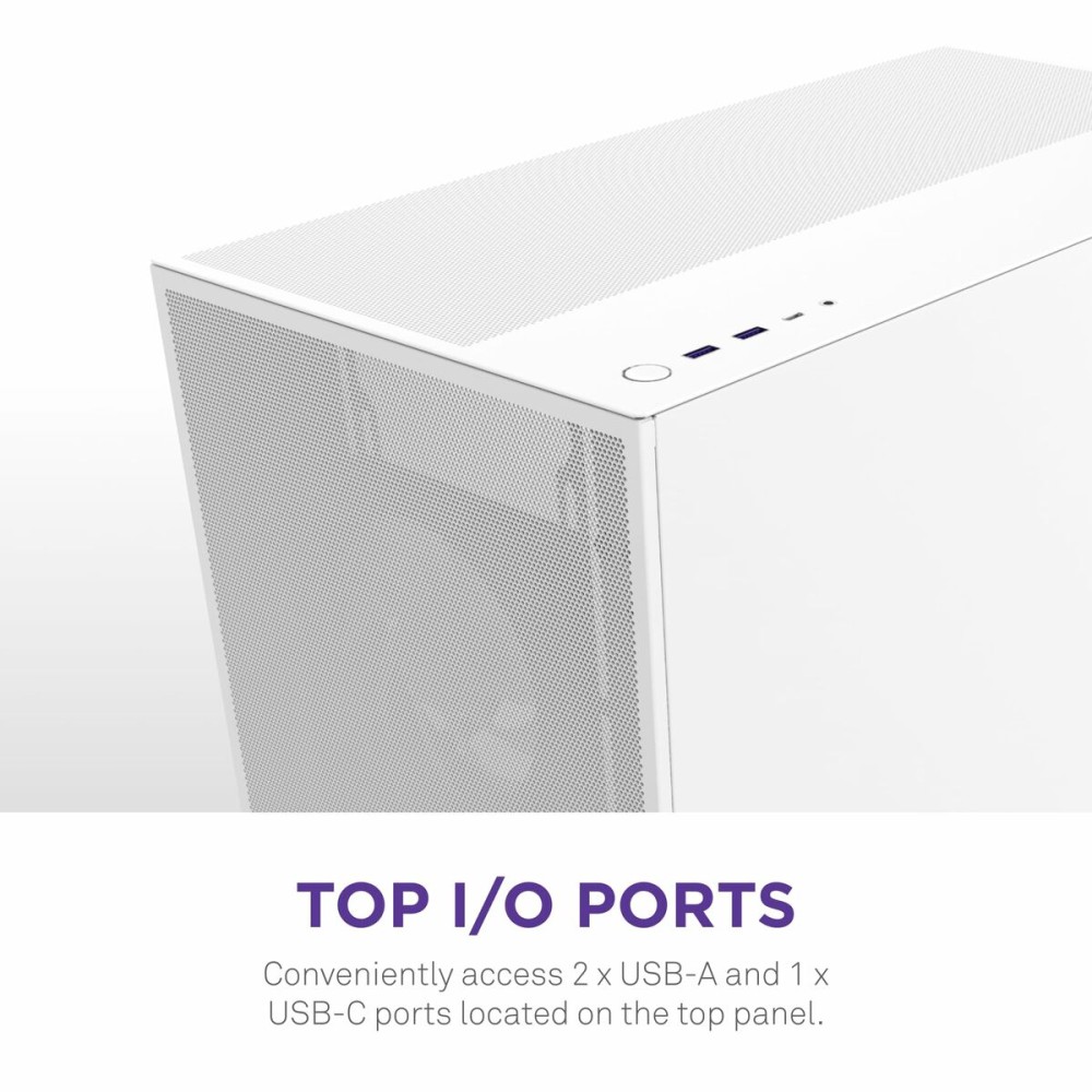 Boîtier ATX semi-tour NZXT H7 Flow RGB Midi Blanc