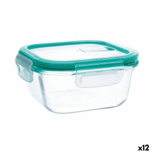 Lunchbox hermetisch Quid Ciclon türkis Glas 800 ml (12 Stück)