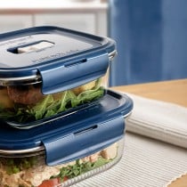 Lunchbox hermetisch Luminarc Baltic Blau Glas 1,22 L (6 Stück)