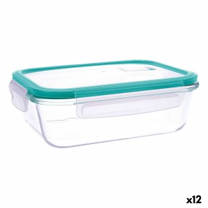 Lunchbox hermetisch Quid Ciclon türkis Glas 640 ml (12 Stück)