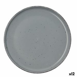 Flacher Teller Quid Duna Grau aus Keramik 26,5 x 2,8 cm (12 Stück)